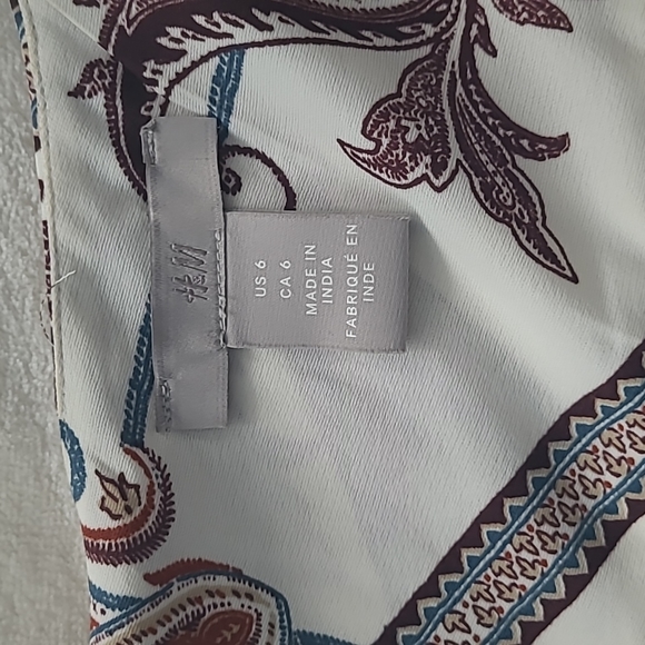 Paisley Maroon Shirt Dress H&M - Picture 5 of 8